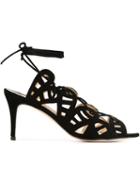 Bionda Castana Nicolette Sandals, Women's, Size: 39, Black, Calf Leather/suede/leather