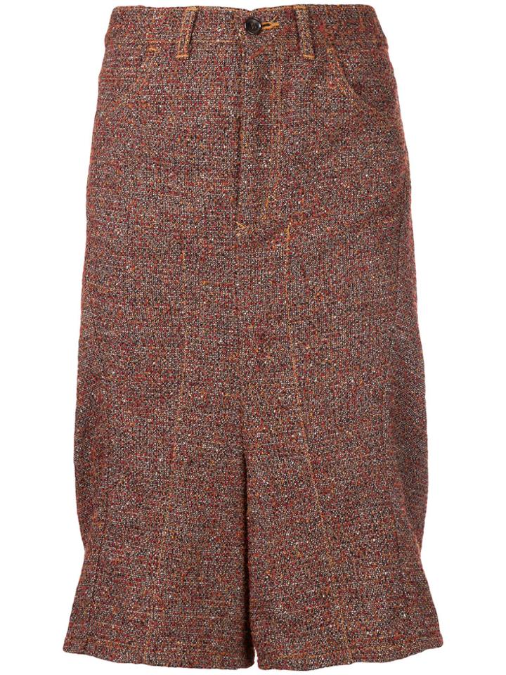 Junya Watanabe Comme Des Garçons Vintage Drop Crotch Flared Shorts -