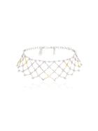 Gaelle Khouri White Diamond Choker - Metallic
