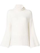 Lamberto Losani Turtle Neck Jumper - White