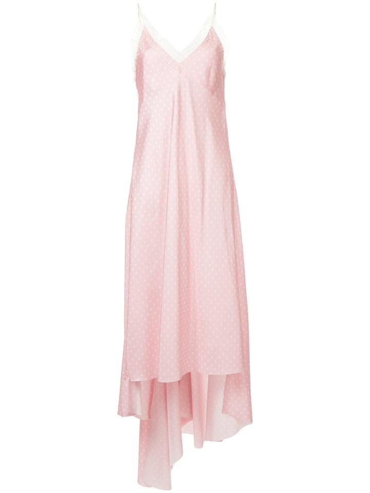Walk Of Shame Polka-dot Flared Dress - Pink & Purple