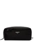 Prada Logo Plaque Washbag - Black