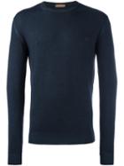 Etro Crew Neck Sweater, Men's, Size: Xxl, Grey, Wool