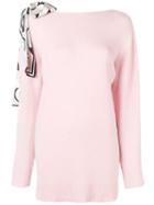 Emilio Pucci Silk Shoulder Tie Cashmere Jumper - Pink