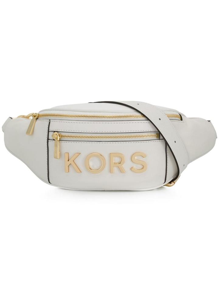Michael Michael Kors Logo Plaque Belt Bag - White