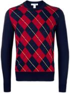 Comme Des Garçons Shirt Boy Diamond Print Jumper, Size: Xl, Red, Acrylic/wool
