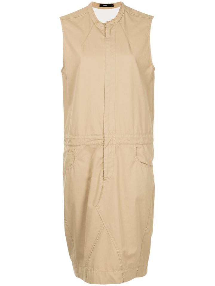 Bassike Utility Shift Dress - Brown