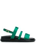 Marni Strappy Flat Sandals - Green
