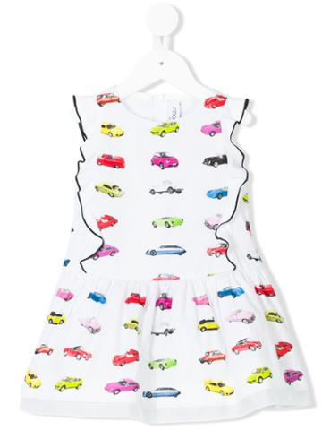 Simonetta - Car Print Dress - Kids - Cotton/polyester - 12 Mth, White
