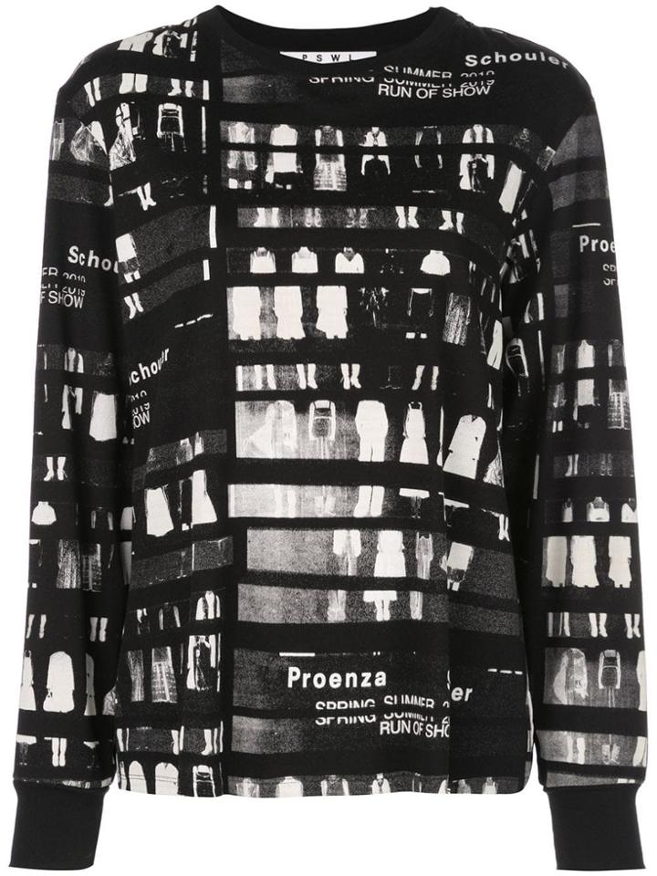 Proenza Schouler Pswl Run Of Show Long Sleeve T-shirt - Grey