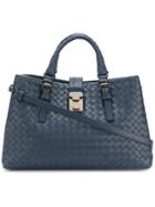 Bottega Veneta Intrecciato Roma Tote - Blue