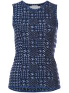 Oscar De La Renta Knitted Tank Top - Blue