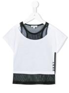Dkny Kids - Layered T-shirt - Kids - Cotton/polyester/modal - 10 Yrs, White