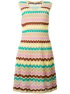 M Missoni - Zig-zag Knitted Dress - Women - Cotton/polyamide/polyester/metallic (grey) Fibre - 46, Cotton/polyamide/polyester/metallic Fibre