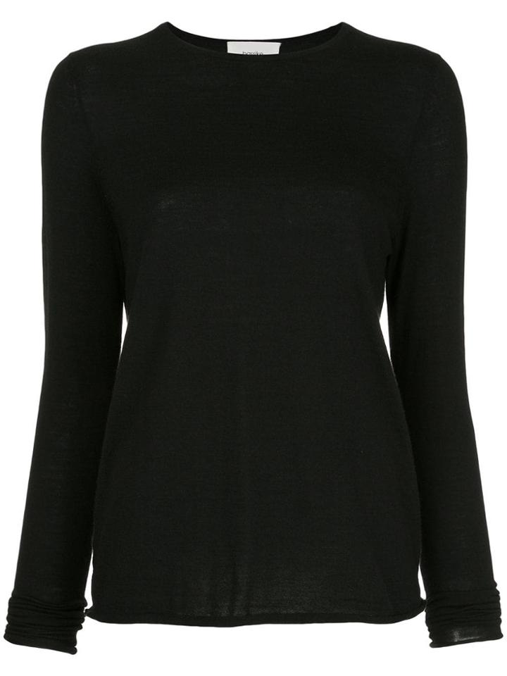 Bassike Cut Out Back Jumper - Black