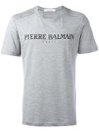 Pierre Balmain Logo Print T-shirt - Grey