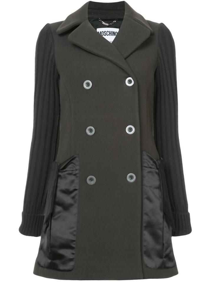 Moschino Double Breasted Pea Coat - Grey