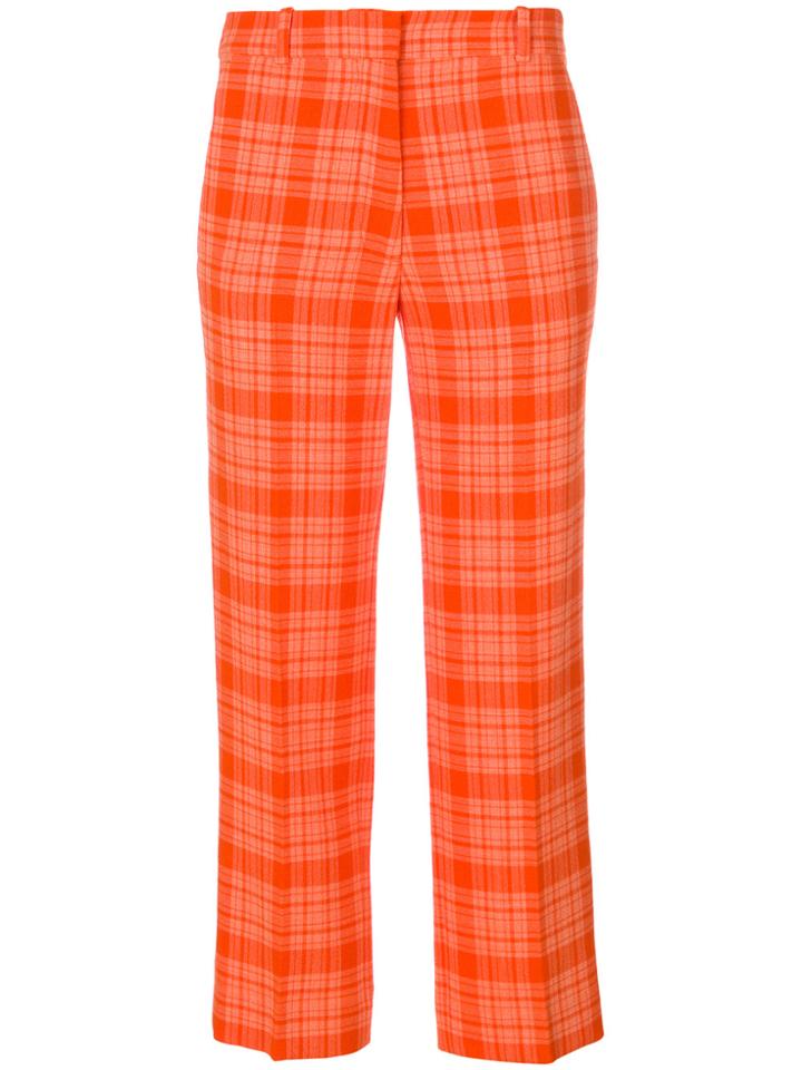 Victoria Beckham Plaid Trousers - Yellow & Orange