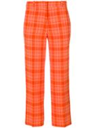 Victoria Beckham Plaid Trousers - Yellow & Orange