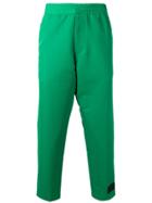 Prada Cropped Track Style Trousers - Green