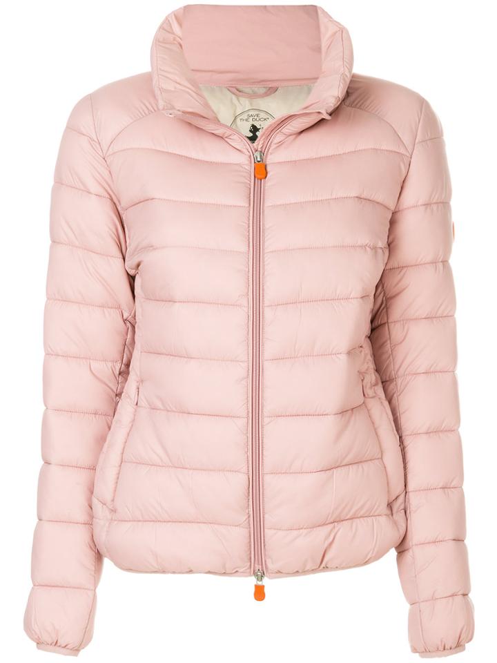 Save The Duck Zipped Padded Jacket - Pink & Purple