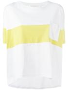 Stefano Mortari Colour Block T-shirt, Women's, Size: 42, Grey, Cotton