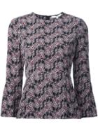 Derek Lam 10 Crosby Floral Print Flared Blouse