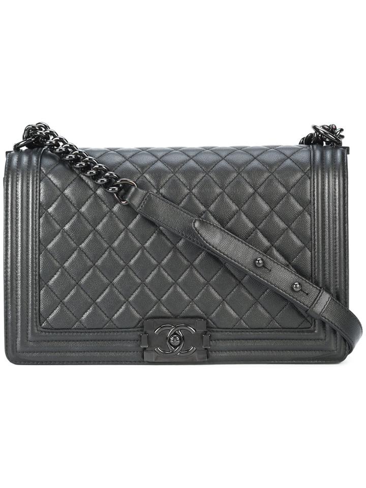 Chanel Vintage Boy Shoulder Bag - Black