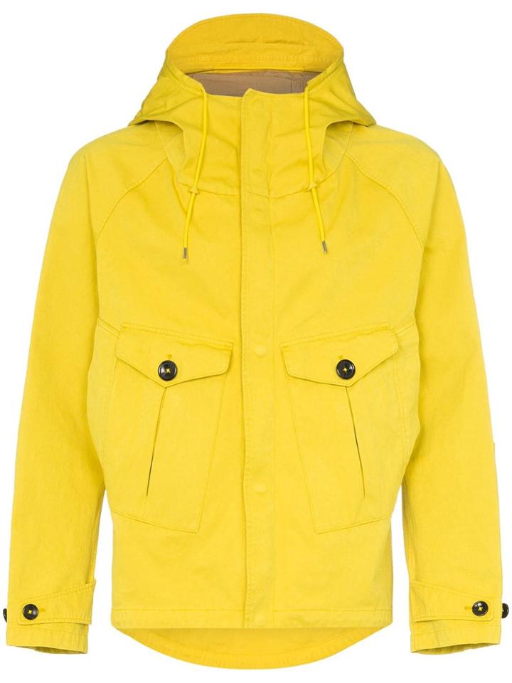 Ten C Front Pocket Hooded Jacket - Yellow