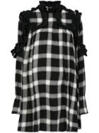 I'm Isola Marras Ruffled Detail Checked Dress - Black