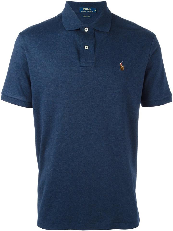 Polo Ralph Lauren Logo Polo Shirt, Men's, Size: Large, Blue, Cotton