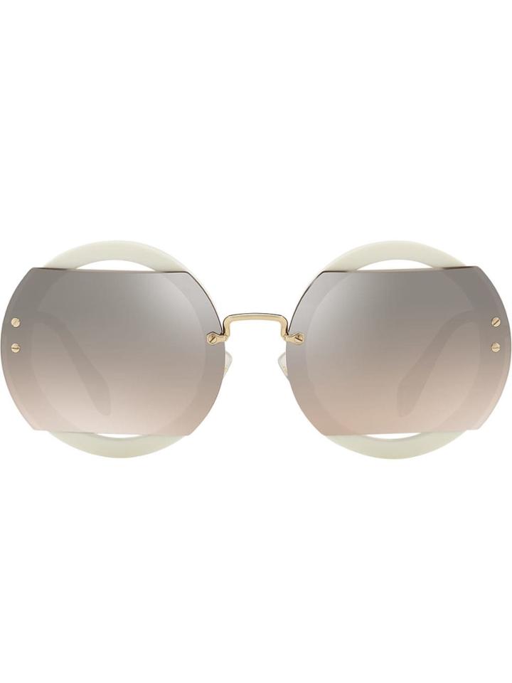 Miu Miu Eyewear Circle Sunglasses - Neutrals