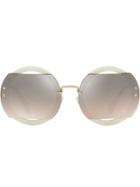 Miu Miu Eyewear Circle Sunglasses - Neutrals