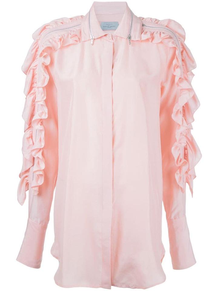 Preen By Thornton Bregazzi Ruffled Sleeve Shirt - Pink