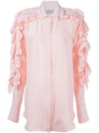 Preen By Thornton Bregazzi Ruffled Sleeve Shirt - Pink
