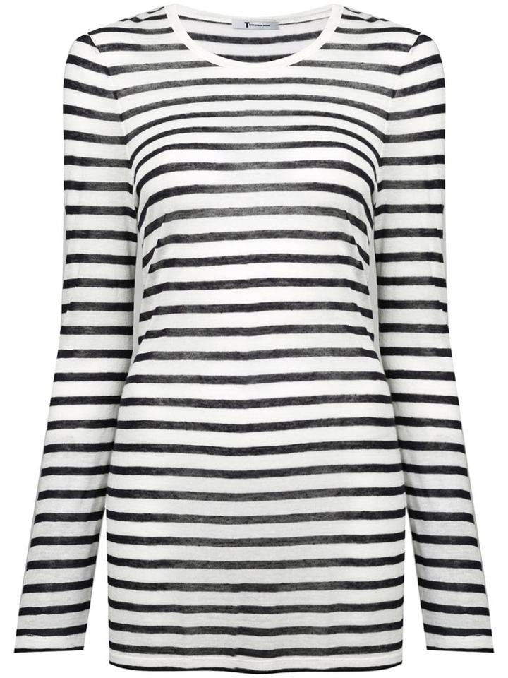 T By Alexander Wang Striped Slub Jersey - White