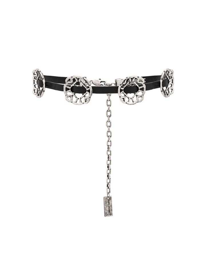 Marc Jacobs Lacy Medallion Choker Necklace - Silver