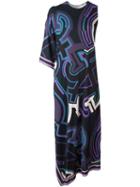 Emilio Pucci Monogram Print Dress, Women's, Size: 40, Viscose/silk
