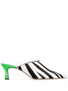 Wandler Bente 55mm Zebra Print Mules - Multicoloured