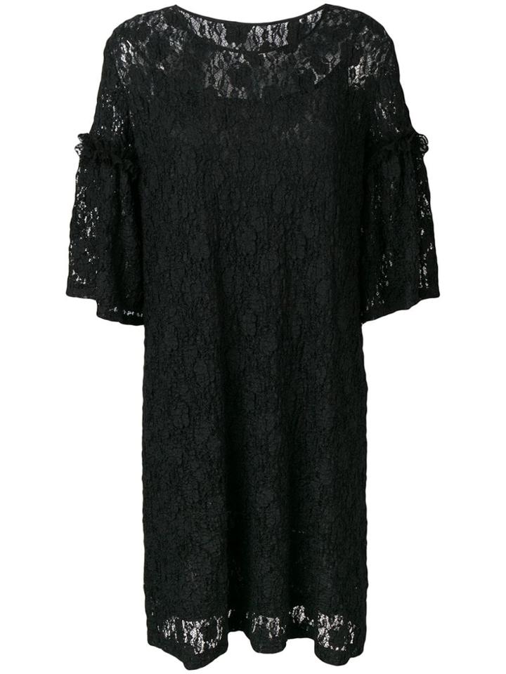 Mm6 Maison Margiela Stretch Lace Dress - Black