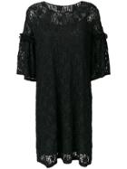 Mm6 Maison Margiela Stretch Lace Dress - Black