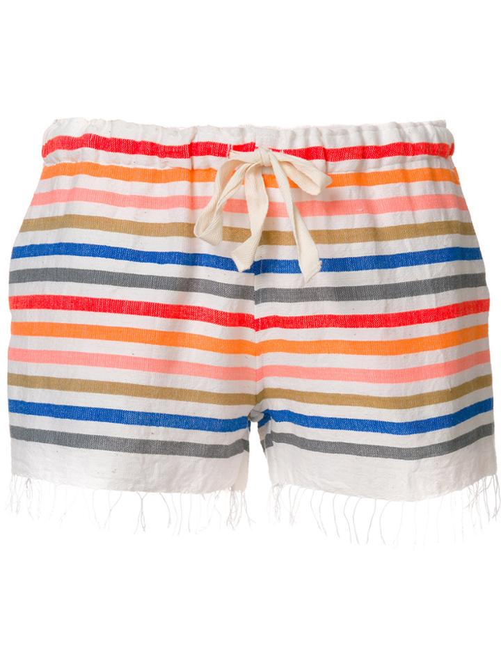 Lemlem Striped Shorts - Yellow & Orange