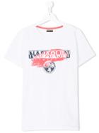 Napapjiri Kids Teen Logo Print T-shirt - White