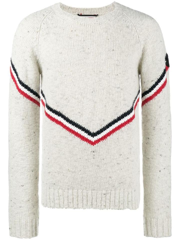 Moncler Wool And Alpaca-blend Sweater - Neutrals