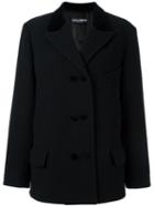 Dolce & Gabbana Double Breasted Blazer, Women's, Size: 40, Black, Wool/cotton/viscose/cupro