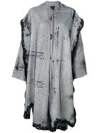 Avant Toi Oversized Distressed Coat - Grey