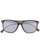 Fendi Eyewear Tortoiseshell Squared Frame Sunglasses - Brown