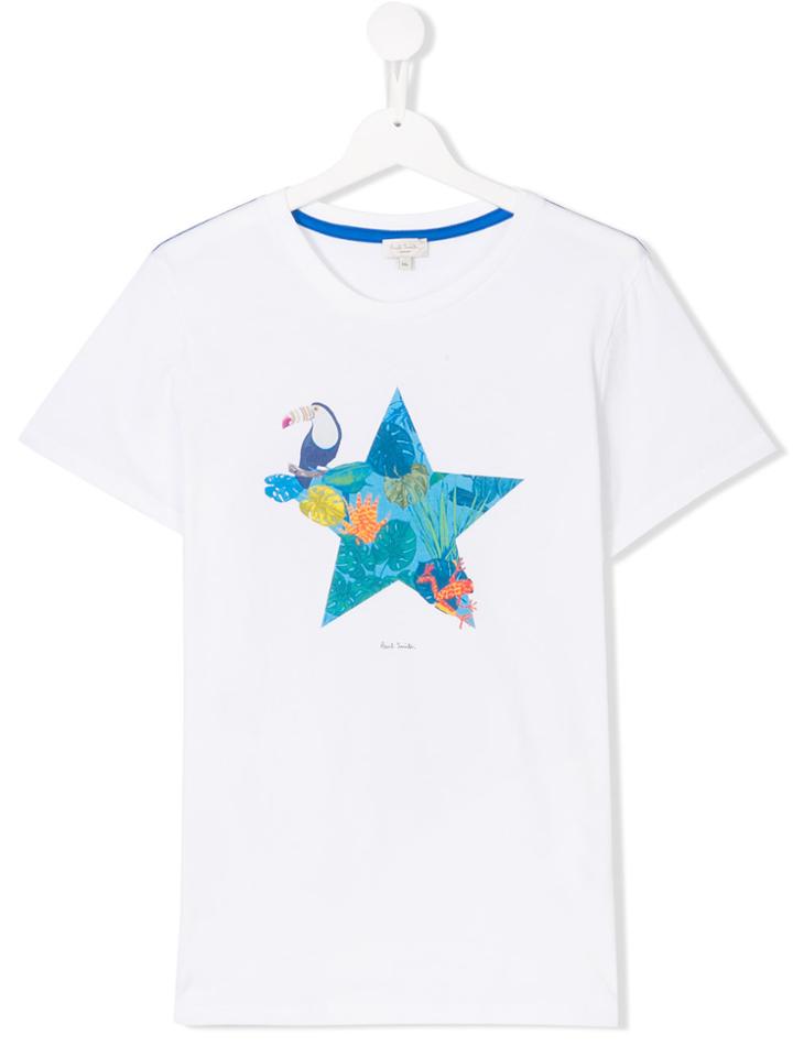 Paul Smith Junior Botanical Star Print T-shirt - White