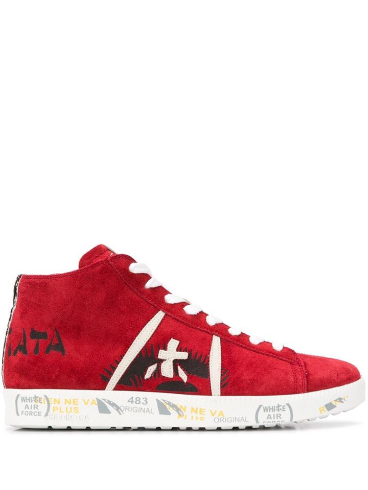 Premiata Tayld High Top Sneakers - Red