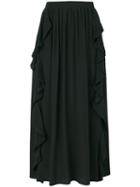 No21 - Pleated Skirt - Women - Silk/acetate - 46, Black, Silk/acetate